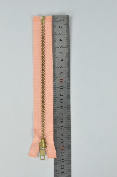 ZIP085  5號拉鏈  金屬開尾拉鏈  金銅單頭拉鏈  不設單獨拉鍊訂購  45度照